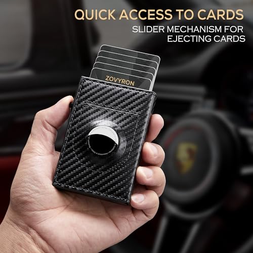 Airtag Wallet Men Minimalist  Up Wallet With Money Clip RFID Card Holder Slim Wallet With Airtag Holder,ID Window